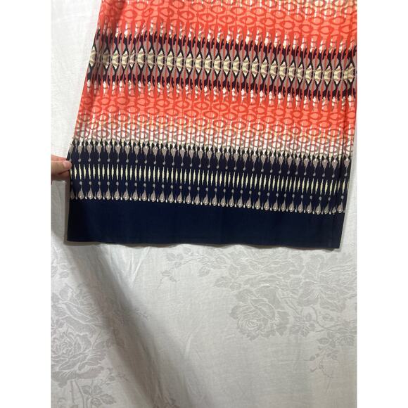 Coco Bianco Palazzo Pants Medium Orange Black Tan Geometric Print Wide Leg - Picture 2 of 9